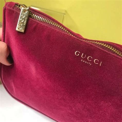 gucci lovely cosmetic case|Gucci makeup bag pink velvet.